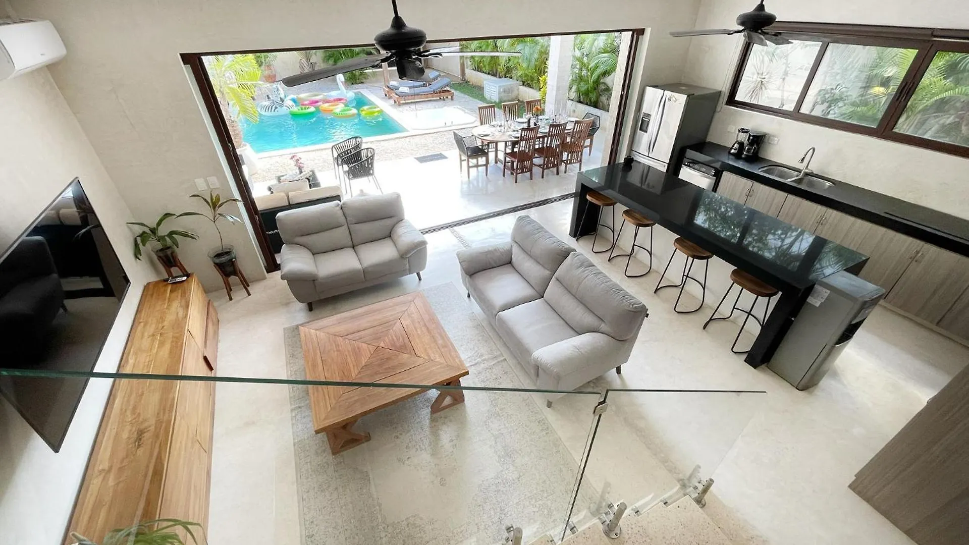 Villa Luxury House Tomanoa - 10Pers - 4Rooms - Pool - Hotjacuzzi - Speed Wifi -Waterfall Tulum